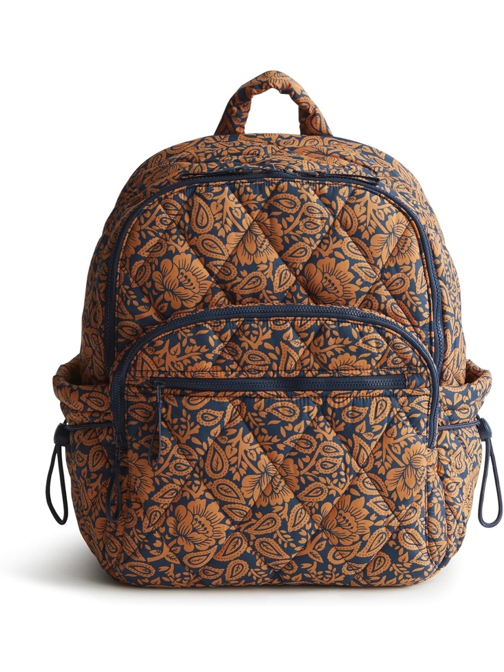 Vera Bradley Featherweight Quilted Brown Lotus Montage Paisley Backpack - New
